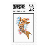 Cool Oriental Japanese Orange Koi Carp Fish Postage