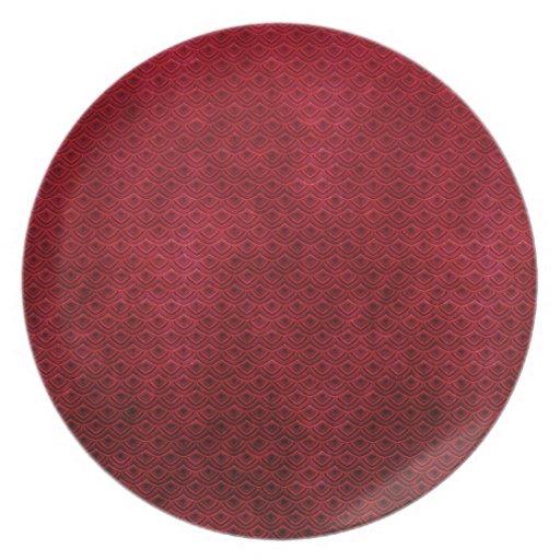 Cool  oriental japanese red scale   plate