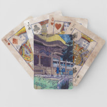 Cool oriental Japanese Shiro Kasamatsu Rainy day Bicycle Poker Cards