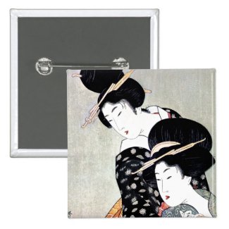 Cool Oriental Japanese Traditional Geisha art Pins