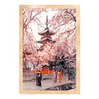 Cool oriental japanese Ueno Park watercolour art Print