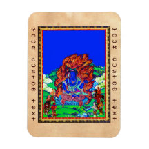 Cool oriental tibetan thangka Acalanatha tattoo Magnet