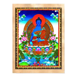 Cool oriental tibetan thangka Bhaisajyaguru tattoo Poster