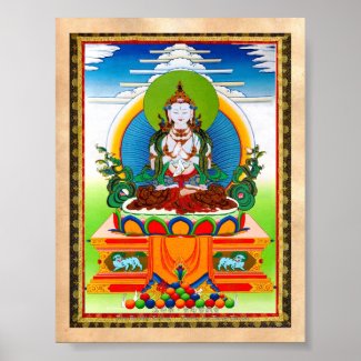 Cool oriental tibetan thangka Buddha Locani Print