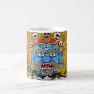 Cool oriental tibetan thangka demon tattoo art