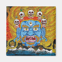Cool oriental tibetan thangka demon tattoo art fridge magnets