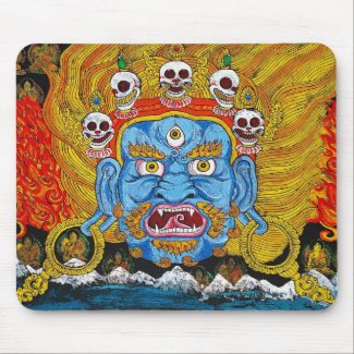 Cool oriental tibetan thangka demon tattoo art mousepads