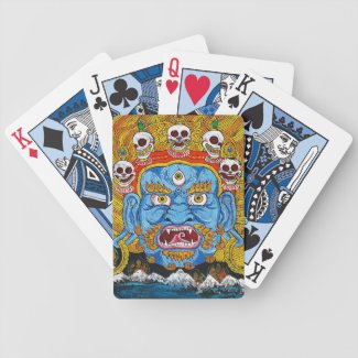 Cool oriental tibetan thangka demon tattoo art bicycle poker cards