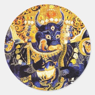 Cool oriental tibetan thangka god tattoo art