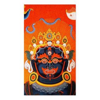 Cool oriental tibetan thangka god tattoo art business card templates