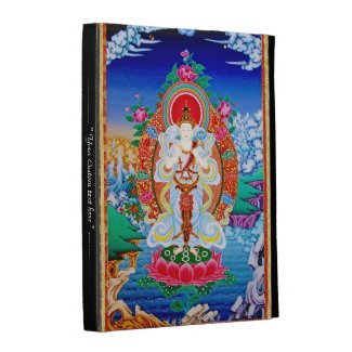 Cool oriental tibetan thangka god tattoo art iPad folio cases