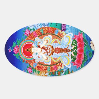Cool oriental tibetan thangka god tattoo art stickers