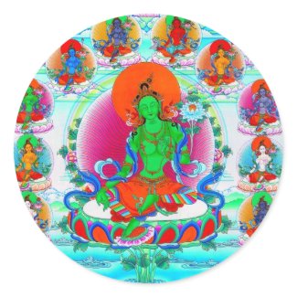 Cool oriental tibetan thangka god tattoo art stickers