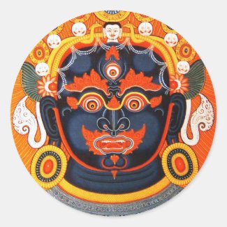 Cool oriental tibetan thangka god tattoo art sticker