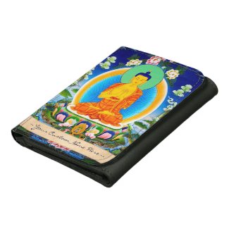 Cool oriental tibetan thangka god tattoo art women's wallet