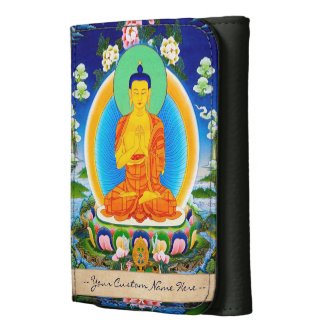 Cool oriental tibetan thangka god tattoo art women's wallet