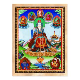 Cool oriental tibetan thangka Golden Mother Postcard