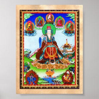 Cool oriental tibetan thangka Golden Mother Print