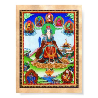 Cool oriental tibetan thangka Golden Mother Print