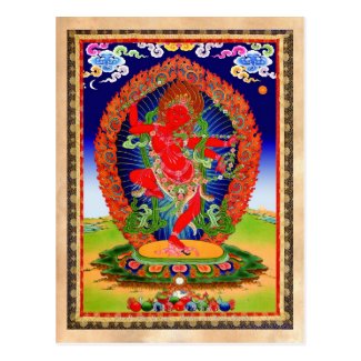 Cool oriental tibetan thangka Kurukulla tattoo Postcard