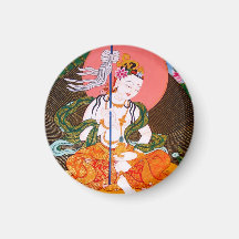 Cool oriental tibetan thangka mandarava tattoo art fridge magnet
