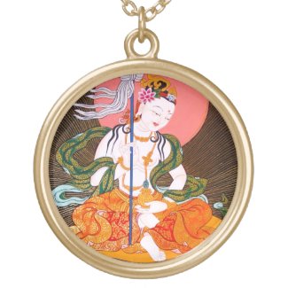 Cool oriental tibetan thangka mandarava tattoo art personalized necklace