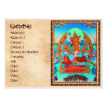 Cool oriental tibetan thangka Marici tattoo Business Card Templates