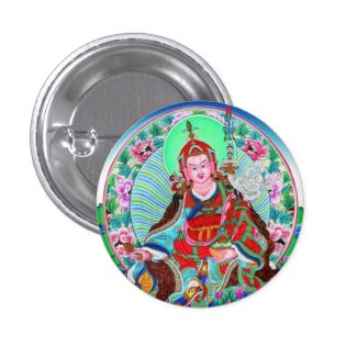 Cool oriental tibetan thangka Padmasambhava Pinback Button