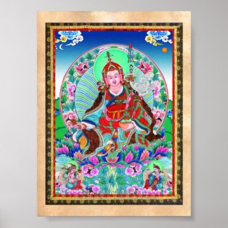 Cool oriental tibetan thangka Padmasambhava Poster