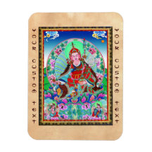 Cool oriental tibetan thangka Padmasambhava Rectangle Magnet