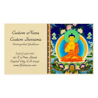 Cool oriental tibetan thangka Prabhutaratna Buddha Business Card Template