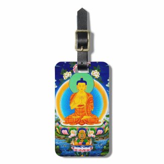 Cool oriental tibetan thangka Prabhutaratna Buddha Tags For Bags