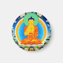 Cool oriental tibetan thangka Prabhutaratna Buddha Fridge Magnet