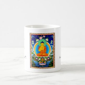 Cool oriental tibetan thangka Prabhutaratna Buddha Coffee Mugs