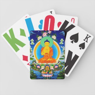Cool oriental tibetan thangka Prabhutaratna Buddha Playing Cards
