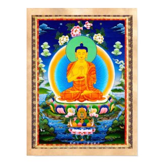 Cool oriental tibetan thangka Prabhutaratna Buddha Poster