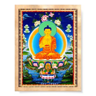 Cool oriental tibetan thangka Prabhutaratna Buddha Posters