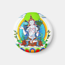 Cool oriental tibetan thangka tattoo Bhogavati Magnet