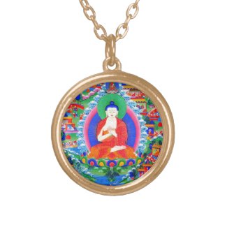 Cool oriental tibetan thangka tattoo Mahavairocana Personalized Necklace