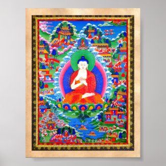 Cool oriental tibetan thangka tattoo Mahavairocana Print