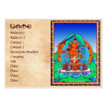 Cool oriental tibetan thangka tattoo Manjusri Business Cards