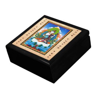 Cool oriental tibetan thangka tattoo Saraswati Trinket Boxes