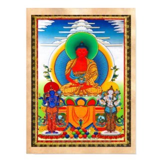 Cool oriental tibetan thangka Three Major Saints Poster