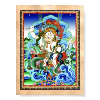 Cool oriental tibetan thangka White Jambhala Posters