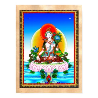 Cool oriental tibetan thangka White Tara tattoo Poster