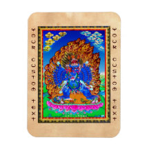 Cool oriental tibetan thangka Yamantaka tattoo Rectangular Magnet