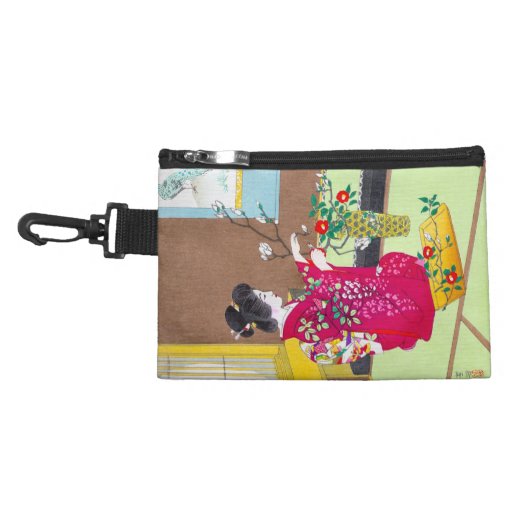 Cool oriental traditional japanese geisha lady art accessory bag