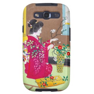 Cool oriental traditional japanese geisha lady art samsung galaxy s3 cover