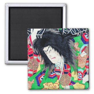 Cool oriental Yoshitoshi Kabuki Actor japan art Fridge Magnet