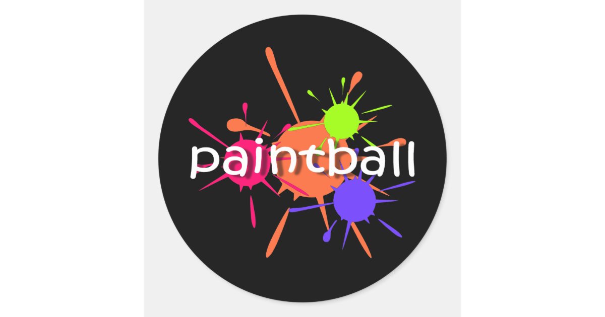 Cool paintball classic round sticker Zazzle